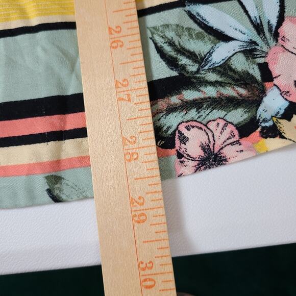 Roz & Ali Women S Black Fairy Core Floral Stripe Whimsy Paste Goth Boho Blazer - Picture 6 of 15